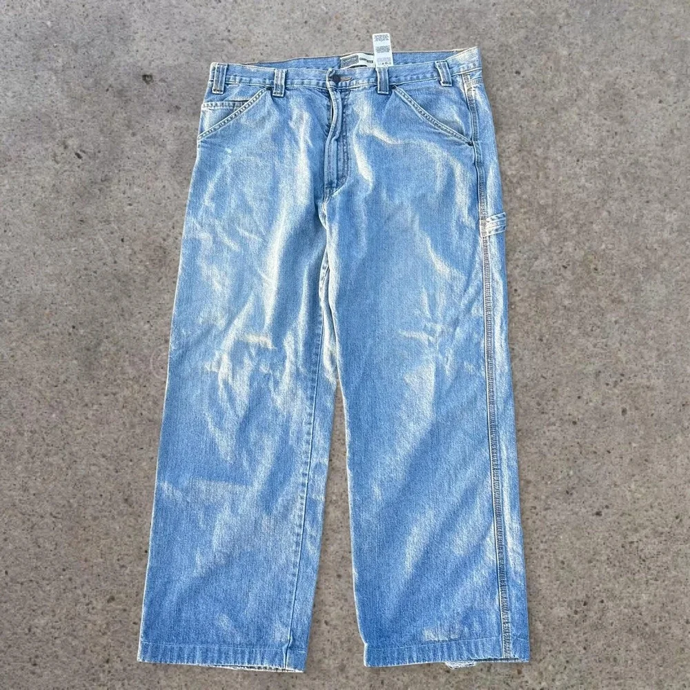 Y2K Levi's Men's Carpenter Jeans Light Blue Workwear 38x30 Skater Grunge